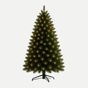Pre-Lit LED Artificial Christmas Tree – 7 ft Warm White Lights