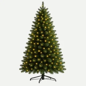 Pre-Lit LED Artificial Christmas Tree – 7 ft Warm White Lights